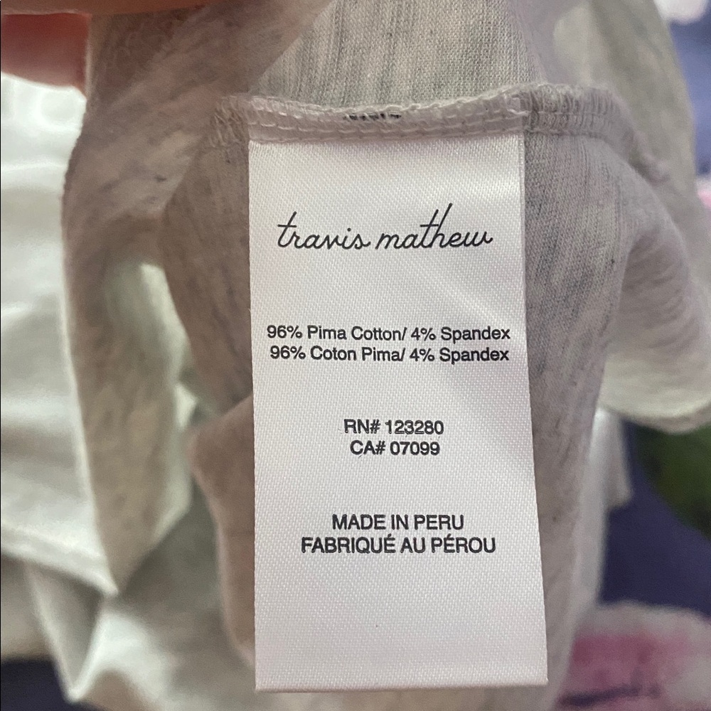 TravisMathew Light Gray Women's Tee - Picture 6 of 6